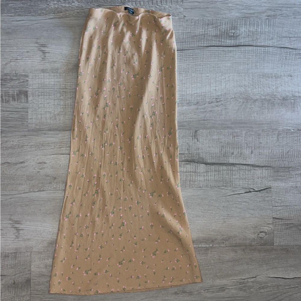 Wild Fable Tan Floral Maxi Skirt